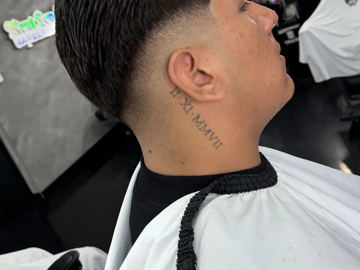 Finished side profile by Cesar.fadez at Next Level Barbershop in Orange, California.